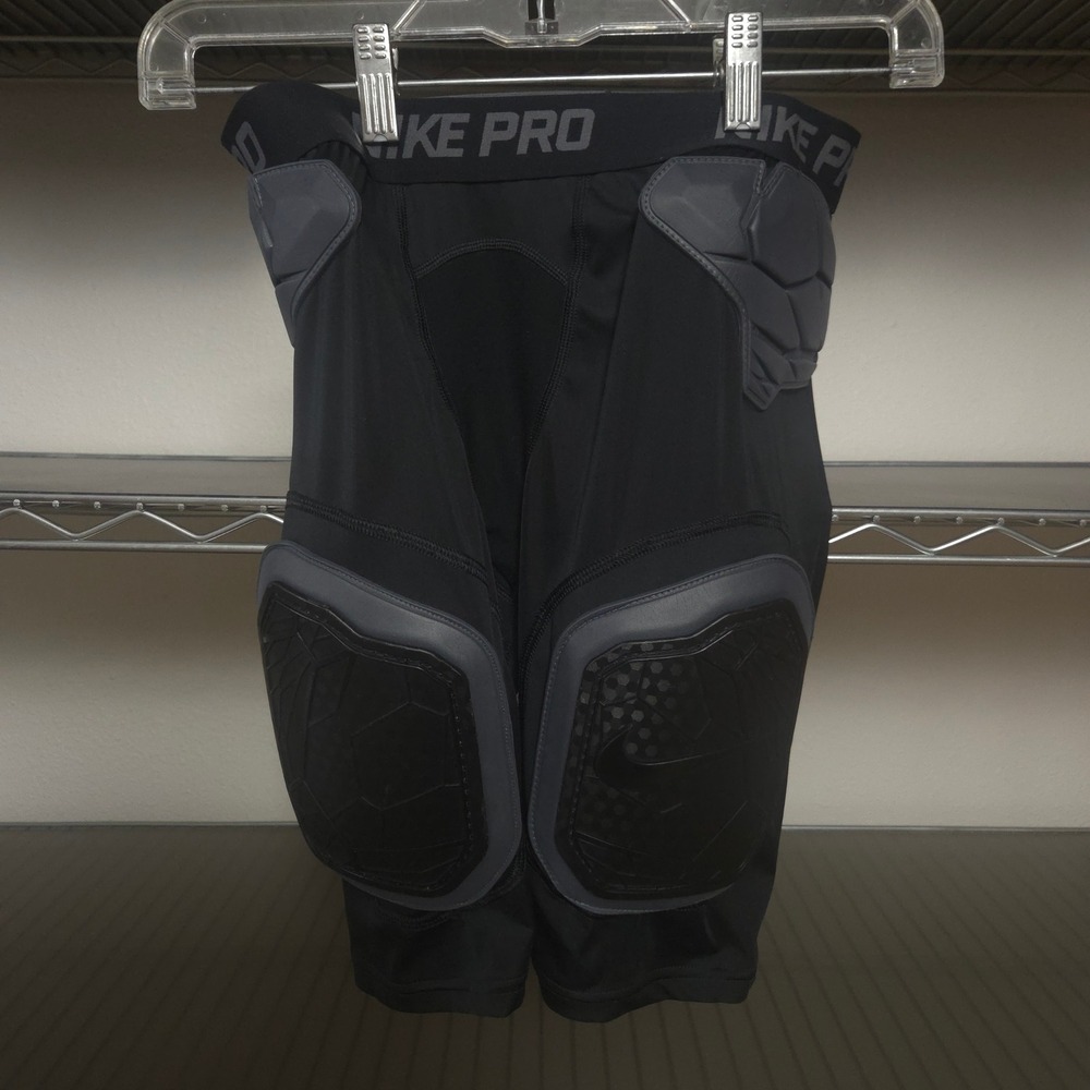 Nike Shorts Boys XL Black Pro Hyperstrong Padded Compression Impact Protection